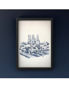 Laon d'après une gravure du XIXe