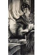Lectrice sur canapé