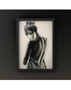 Nue de dos, tenant son drap 2