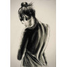 Nue de dos, tenant son drap 2