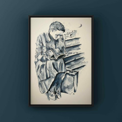 Lectrice à la valise