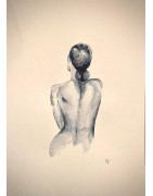 Nue de dos (bras croisés)
